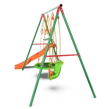 Детский комплекс DFC MULTIPLAY качели: гнездо, для малышей; горка - 3